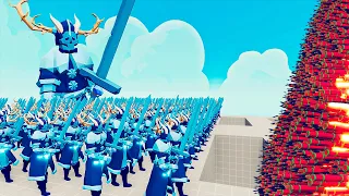 100x ICE KING + 1x GIANT vs 3x EVERY GOD - Totally Accurate Battle Simulator TABS
