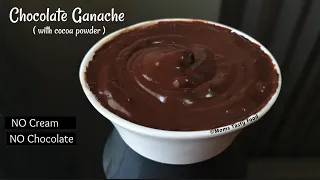 Chocolate Ganache Recipe | Cocoa Powder Chocolate Ganache | Chocolate Sauce -Moms Tasty Food