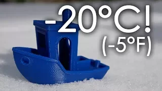 3D PRINTS at LOW temperatures - How PLA, PETG, ABS, PA & PC perform at -20°C! (surprising results!)