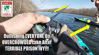 Outfishing EVERYONE On OVERCROWDED Lake After TERRIBLE POISON IVY!!! (Shallow Flipping!!!)