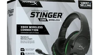 Распаковка.Радиочастотная гарнитура HyperX Cloud Stinger Core HHSS1C-DG-GY/G черный.Только для XBOX.