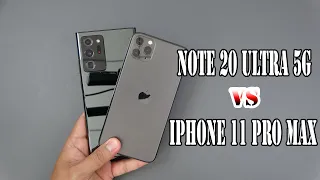 Samsung Galaxy Note20 Ultra 5G vs iPhone 11 Pro max | SpeedTest and Camera comparison