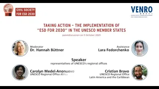 Taking Action – the implementation of “ESD for 2030“ in the UNESCO member states