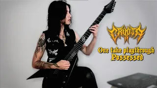 CRYPTA - One Take Guitar Playthrough 'Possessed' - By Tainá Bergamaschi