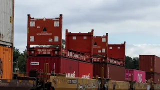 Strange Containers on an Eastbound NS Intermodal in Leetsdale, PA - 9/11/2020