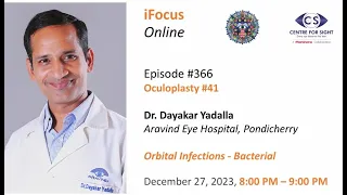 Bacterial Orbital Infections by Dr Dayakar Yadalla, Wednesday, Dec 27, 8:00 PM to 9:00 PM IST