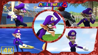 All Minigames (Waluigi gameplay) | Mario Party 8 for Wii ⁴ᴷ