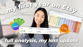 1 Year Realistic Results Selling Digital Products on Etsy 💸 full breakdown & top tips for beginners