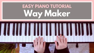 Way Maker - SINACH (Easy Piano Tutorial)