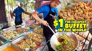 World's CHEAPEST BUFFET! $1.50 vs $60 King Crab LOBSTER Buffet in Bangkok Thailand