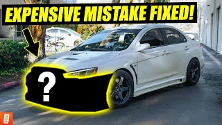 Building & Heavily Modifying a 2013 Mitsubishi Lancer EVO GSR - Part 10:Fixing our EXPENSIVE MISTAKE