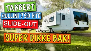 Groter dan groot Caravan met SLIDE-OUT - Tabbert Cellini 750 HTD - Campingtrend