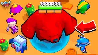 ОГРОМНЫЙ МЕДВЕДЬ МЕГАБОЕЦ ПРОТИВ ВСЕХ БРАВЛЕРОВ! BRAWL STARS