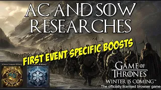 Game of Thrones Winter is Coming: Research for AC and SoW