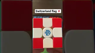 Switzerland flag on Rubik’s cube 🇨🇭 #shorts