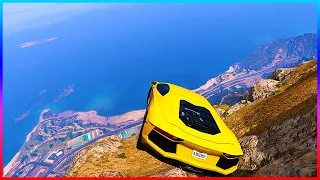 GTA 5 Real Life Cars Vs Mount Chiliad Crash Testing!