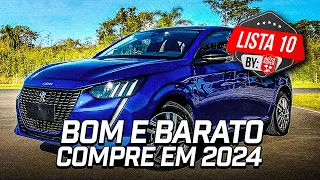 10 CARROS BONS E BARATOS QUE SERÃO EXCELENTES COMPRAS PARA 2024!