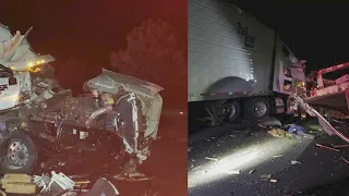 3 injured after 3 tractor-trailers crash in northern Arizona