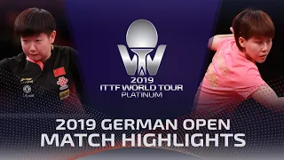 Sun Yingsha vs Chen Xingtong | 2019 ITTF German Open Highlights (1/4)