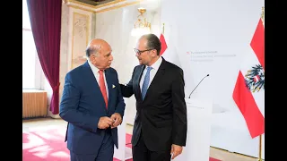 Pressekonferenz mit Außenminister Schallenberg und Außenminister Fuad Hussein, 31. August 2021