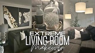 MY EXTREME LIVING ROOM MAKEOVER ( Budget friendly + DIY )