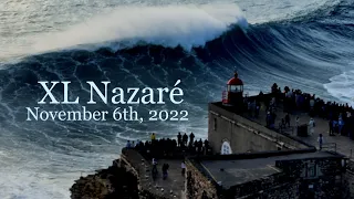 Nazaré - 2022 Opening Huge Swell hits Portugal - Evening session 11/6/2022 - XL big wave surfing