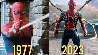 Spider man evolution from 1977 to 2023