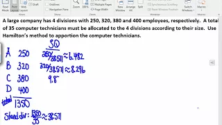 Hamilton Method Example