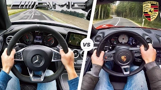 Mercedes AMG C63 vs Porsche 718 S MTM Acceleration 0-250 km/h & POV Autobahn by AutoTopNL