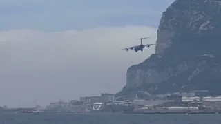 8 May 2023 A400M landing in Gibraltar