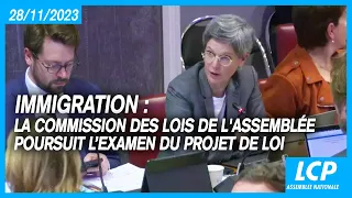 Immigration : la commission des Lois de l'Assemblée poursuit l’examen du projet de loi - 28/11/2023