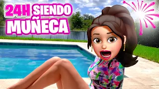 24 HORAS SIENDO UNA MUÑECA EN LA VIDA REAL 😱 REACCION DE MI PERRO 😅 Sandra Cires Art