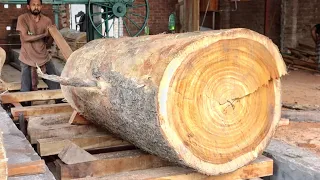 Sawmill Lumber Cutting Skills // Have You Ever Thought That This Tree is 5000 Years Old