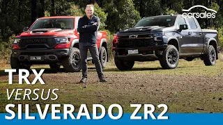 2023 Chevrolet Silverado ZR2 v RAM TRX Comparison | All-American off-road pick-up face-off