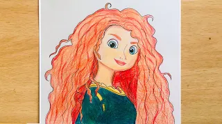 How to Draw Disney Princess MERIDA from Brave