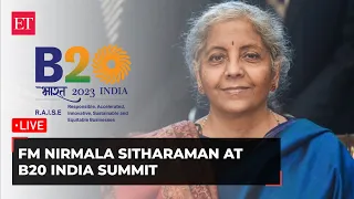 B20 India: FM Nirmala Sitharaman on key priorities for sustained global economic recovery | Live