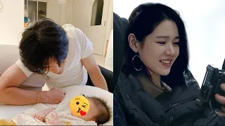 Son YeJin at work and Hyun Bin taking care their Cute BABY!