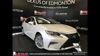 White 2018 Lexus ES 350 Executive Package Walkaround Review East Edmonton Alberta