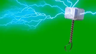 thor's catching hammer in (green screen)