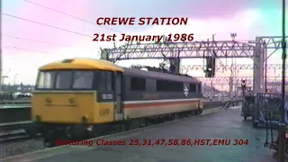 BR in the 1980s Crewe Station 21st January 1986