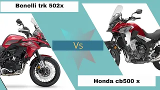 Benelli trk 502x vs Honda cb500x price mileage top speed  #rkbikecompare  #honda  #benelli  2022