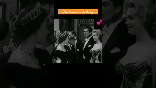 Rare Footage Marilyn Monroe meets the Queen Elizabeth II 1956 #queenelizabeth #shorts #marilynmonroe