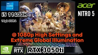 Genshin Impact v4.0- Acer Nitro 5 ( i5 - 11400H+RTX 3050ti ) - Extreme Global Illumination