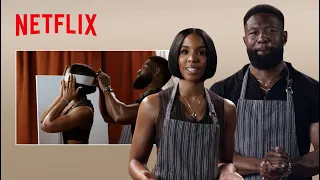 Kelly Rowland & ﻿Trevante Rhodes Paint While Blindfolded | ﻿Mea Culpa | ﻿Netflix