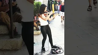 Busking with my Electric Violin Yev-104,  Looper Pedal RC-30 and Octave Pedal OC-3