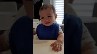 Baby Theo wants to hold the phone himself