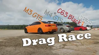 Forza Horizon 4 - German Drag Race (M3 GTS Vs M4 GTS Vs C63 Black Vs C63S)