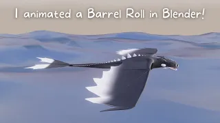 Night Light Fury Flyby with Barrel Roll - HTTYD Blender Animation