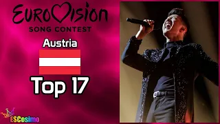 Austria at the Eurovision Song Contest (2000-2021): My Top 17