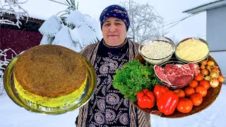 FREEZING AND SNOWY WINTER IN RURAL VILLAGE! SWEETS WITHOUT FLOUR | BEEF STEAKS IN TANDOOR | SURHULLU